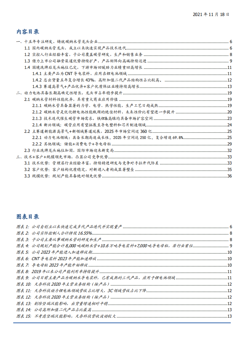 2021年国内碳纳米管材料领跑者天奈科技竞争优势研究报告.pdf 第1页