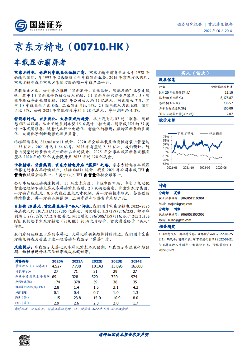 京东方精电-车载显示霸屏者-220620.pdf 第1页
