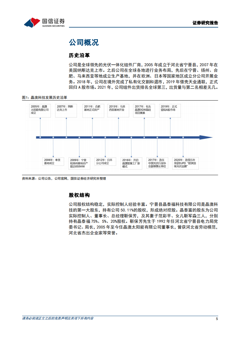 晶澳科技-深度报告：垂直一体化稳健发展，组件盈利性行业领先-220615.pdf 第5页
