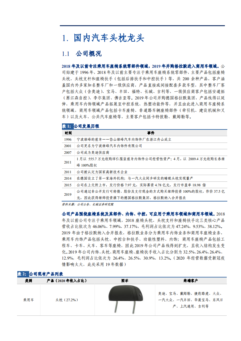 2021年继峰股份公司竞争优势与及格拉默产品国产化分析报告.pdf 第3页