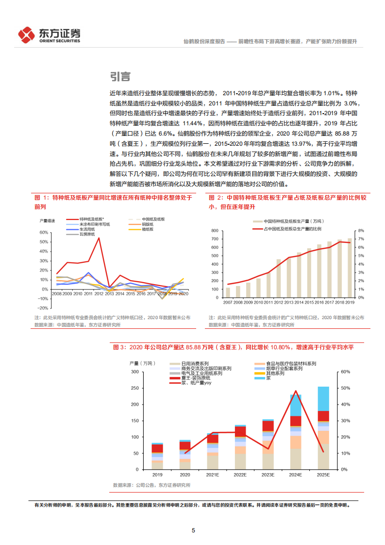 仙鹤股份-前瞻性布局下游高增长赛道，产能扩张助力份额提升-220110.pdf 第5页