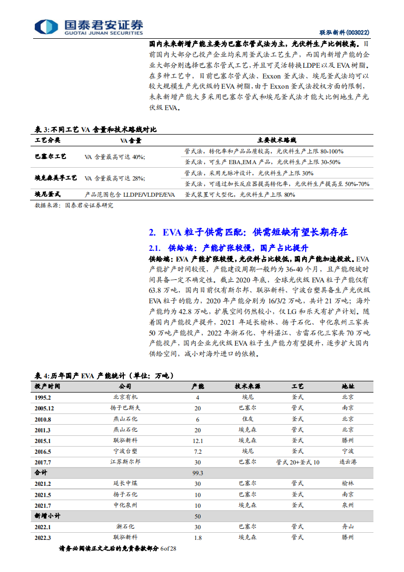 联泓新科-联泓新科首次覆盖报告暨系列报告1：EVA高景气延续，打造新材料平台企业-20220301.pdf 第6页