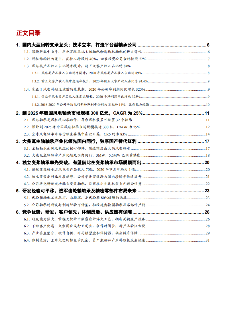 2022年国内大型回转支承龙头新强联竞争优势分析及2025年风电轴承市场规模测算报告.pdf 第1页