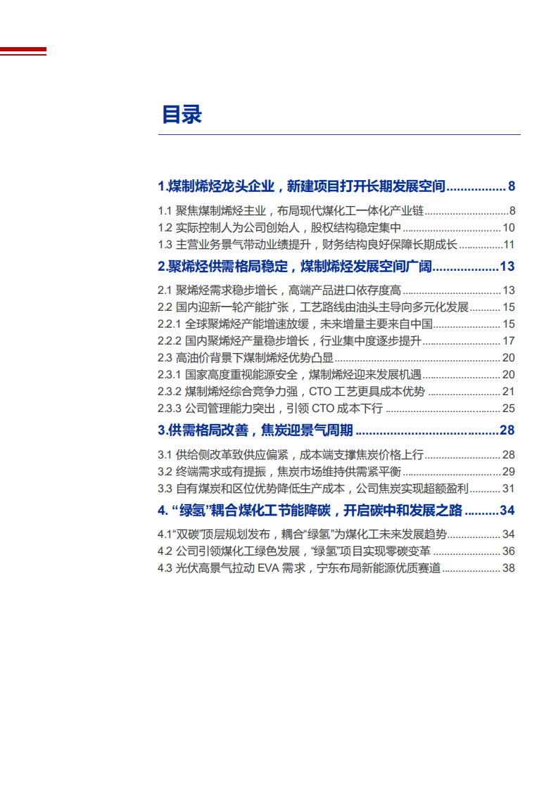 2022年中国煤制烯烃市场供需格局及宝丰能源发展空间分析报告.pdf 第1页