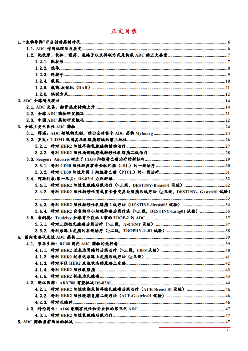 2022年全球药企代表性ADC药物梳理及研发现状趋势研究报告.pdf 第1页