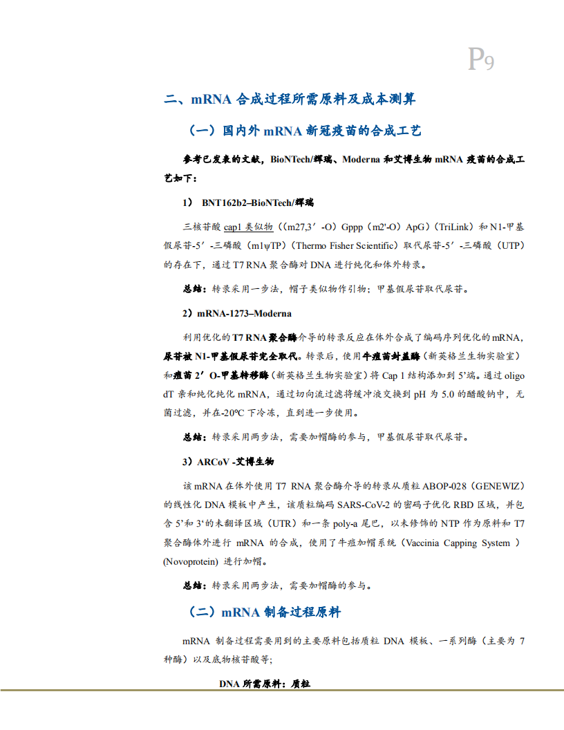 2021年mRNA疫苗相关产业链价值分析及原料成本测算报告.pdf 第6页