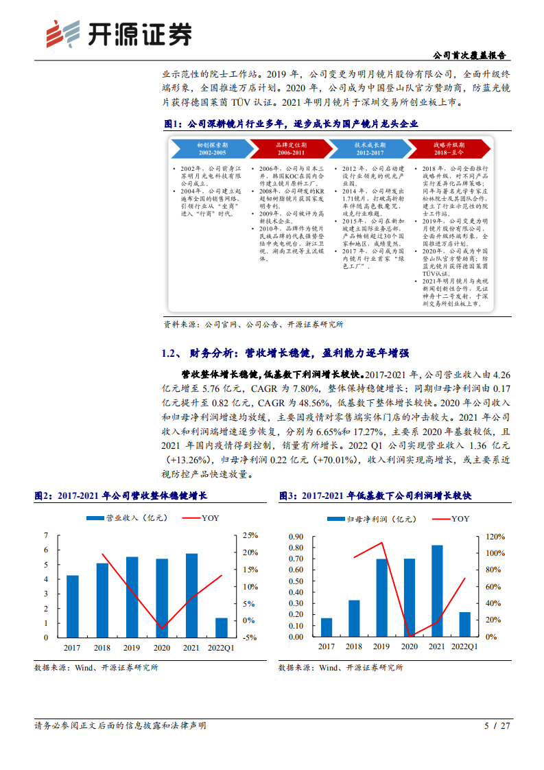 明月镜片-公司首次覆盖报告：品牌持续升级下趋势向好，期待近视防控产品发力-220511.pdf 第5页