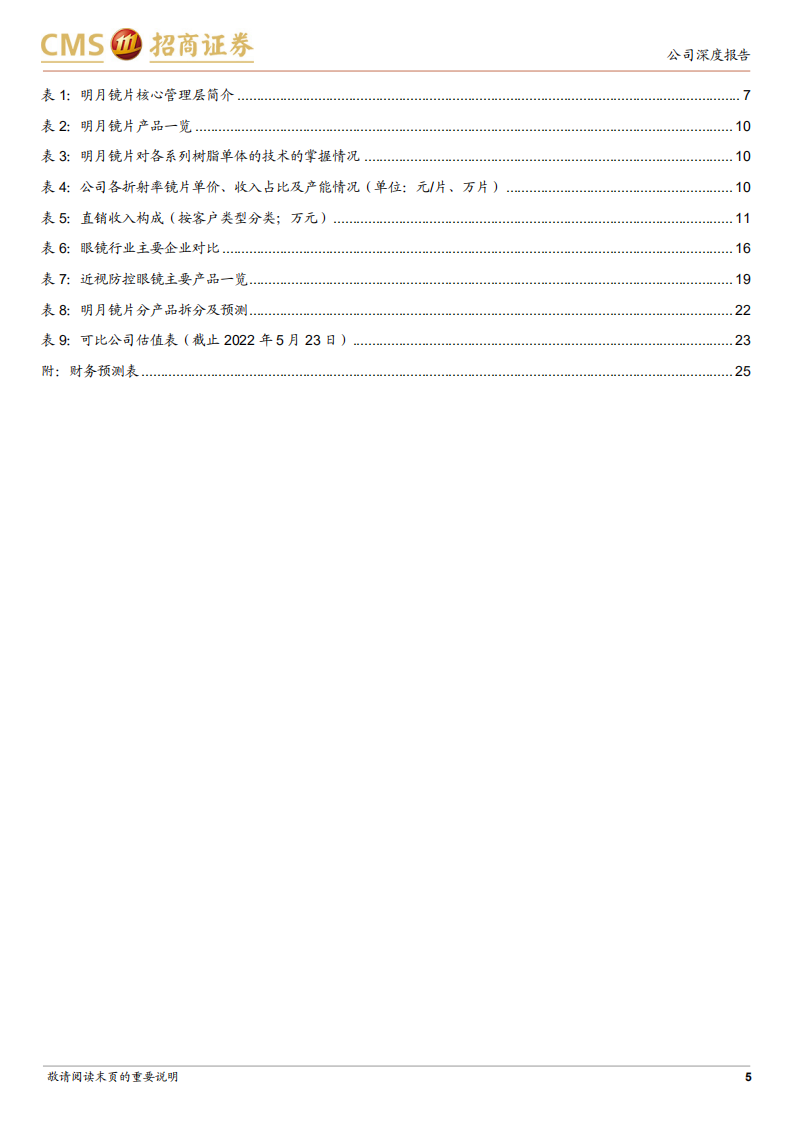 明月镜片-国内镜片行业研产销龙头，近视防控打造新成长极-220524.pdf 第5页