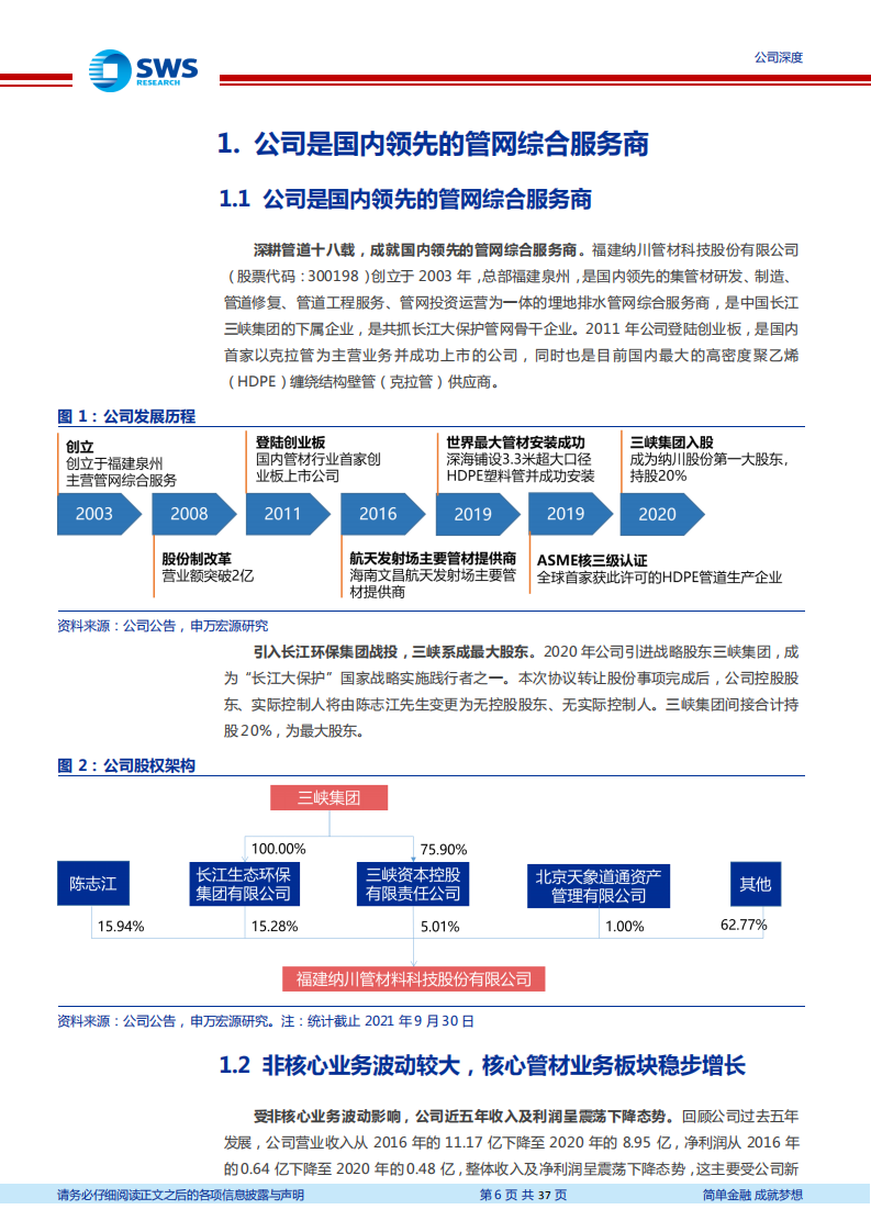 纳川股份-领先的管网综合服务商，长江大保护助力业绩腾飞-220112.pdf 第6页