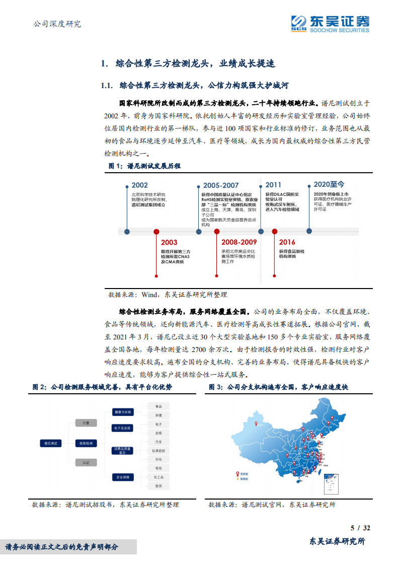 谱尼测试-综合性第三方检测龙头，成长提速迎戴维斯双击-220406.pdf 第5页