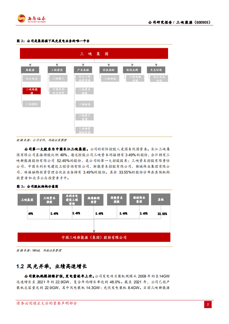 三峡能源-新能源发电领军者，集团赋能护城河稳固-220508.pdf 第6页