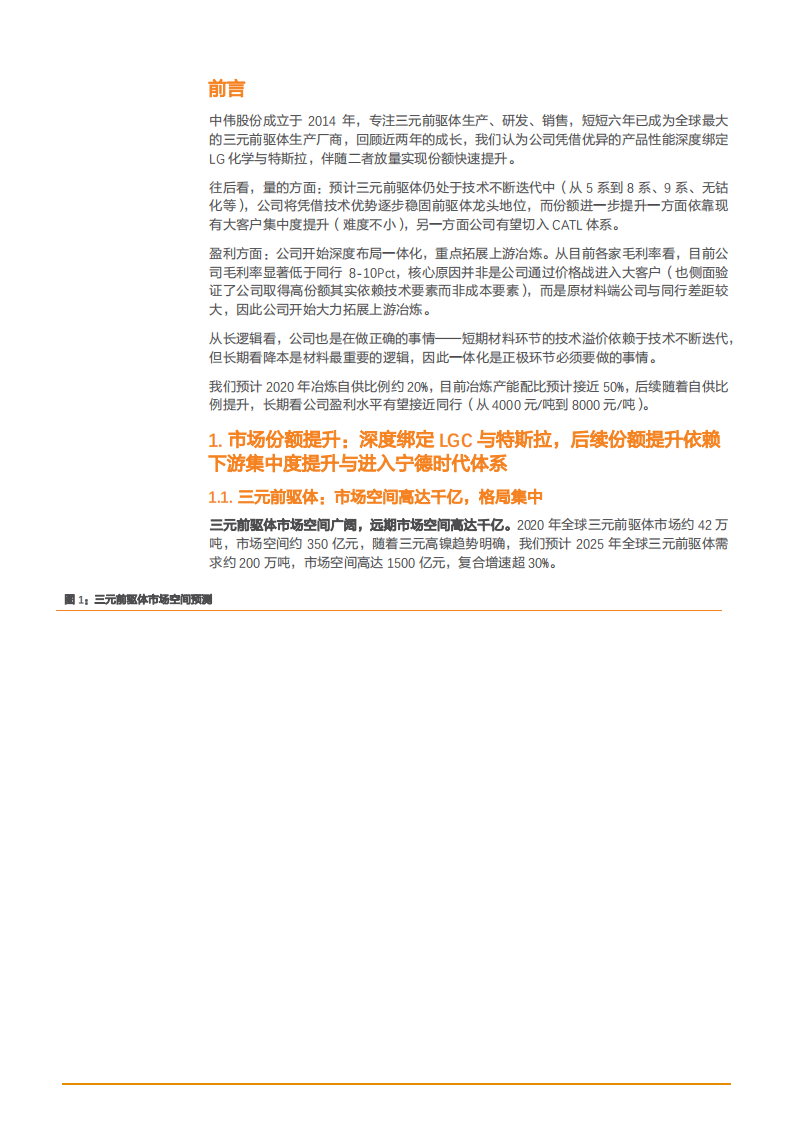 2021年前驱体龙头中伟股份公司一体化布局分析报告.pdf 第3页
