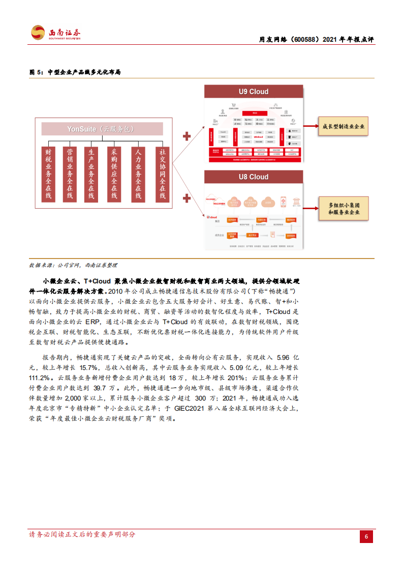用友网络-结构调整顺利，云业务实现拐点级突破-220322.pdf 第6页