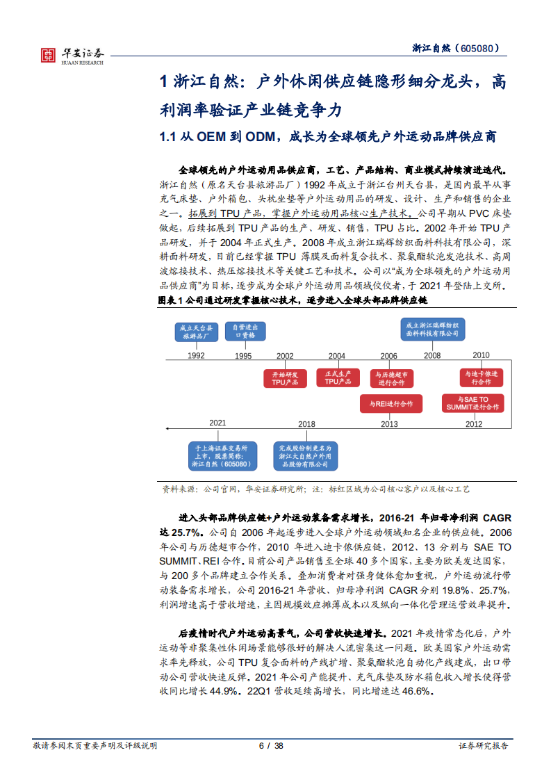 浙江自然-高景气户外休闲赛道，高壁垒隐形细分龙头-220531.pdf 第6页