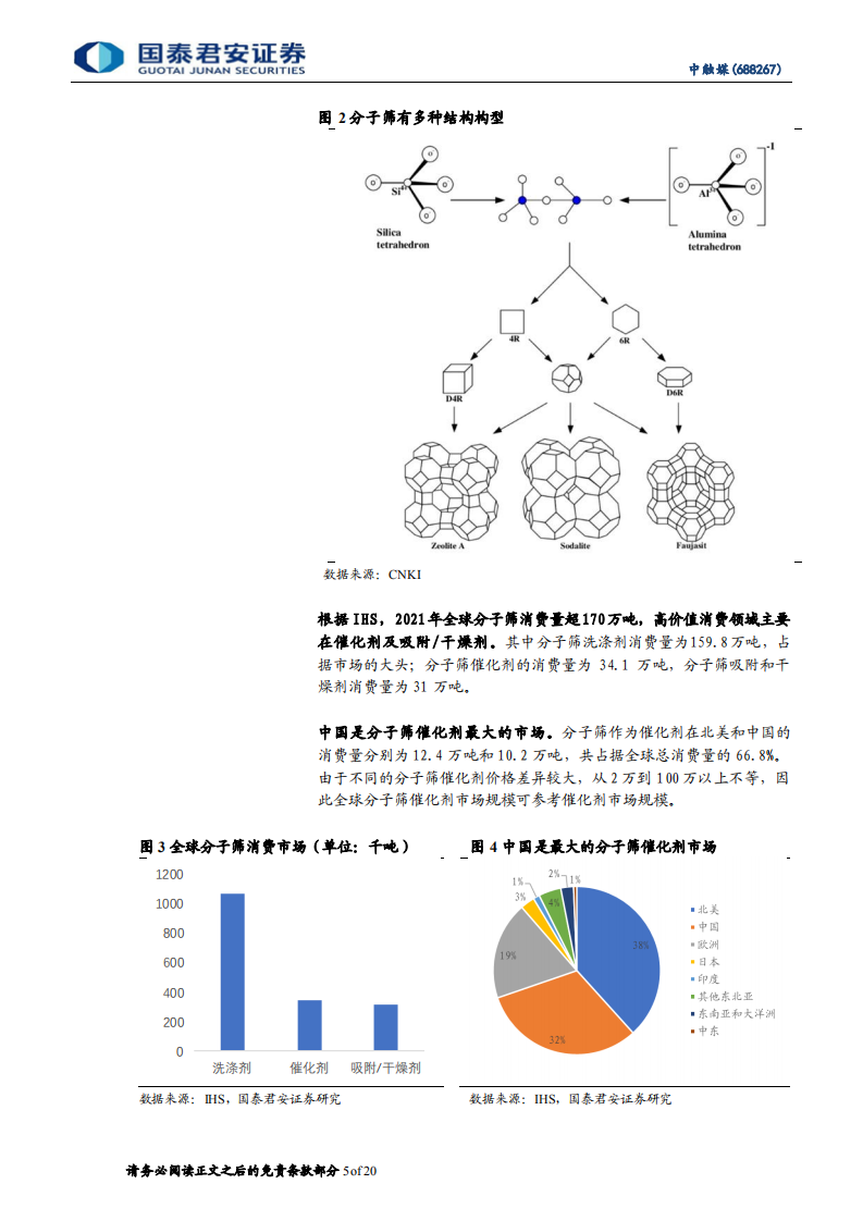 中触媒-分子筛催化国内领先，新品打开成长空间-220322.pdf 第5页