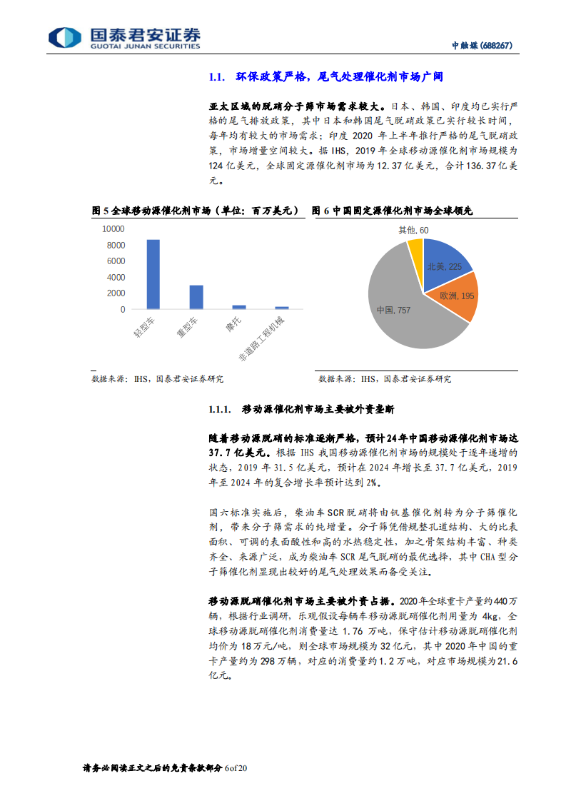 中触媒-分子筛催化国内领先，新品打开成长空间-220322.pdf 第6页
