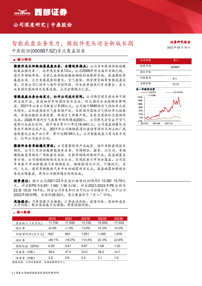 中鼎股份-首次覆盖报告：智能底盘业务发力，橡胶件龙头迎全新成长期-20220210.pdf 第1页