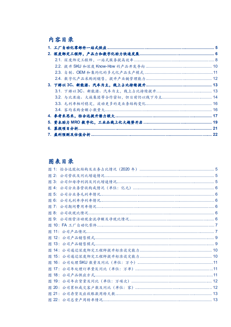 2021年怡合达公司自动化零部件一站式供应与盈利能力研究报告.pdf 第1页