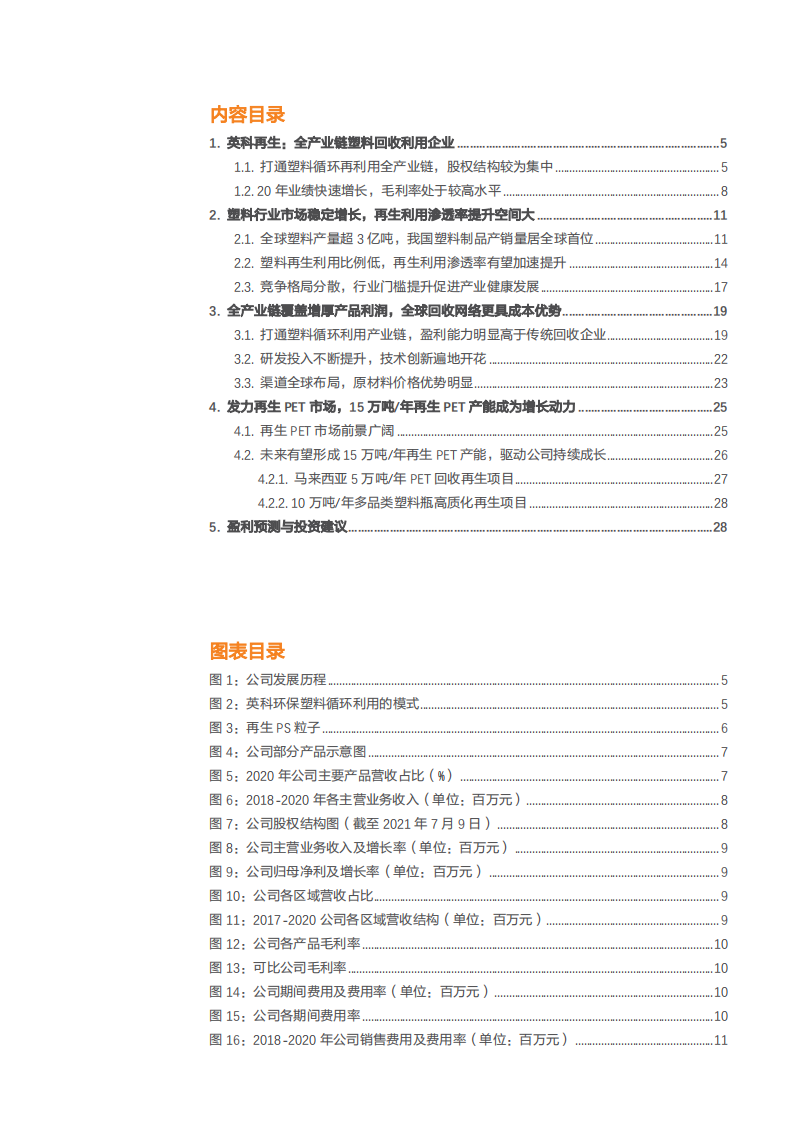 2021年英科再生公司成本优势与塑料循环再生利用市场前景分析报告.pdf 第1页