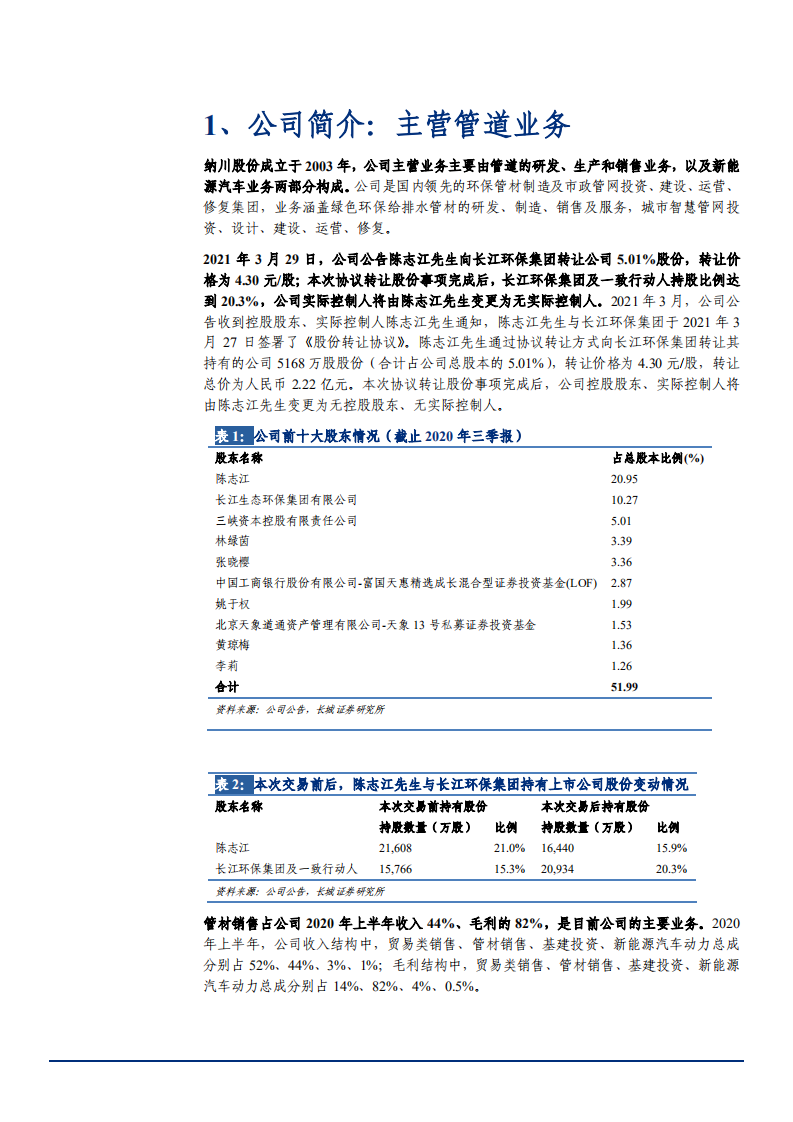 2021年管网材料专家纳川股份布局长江大保护业务分析报告.pdf 第3页
