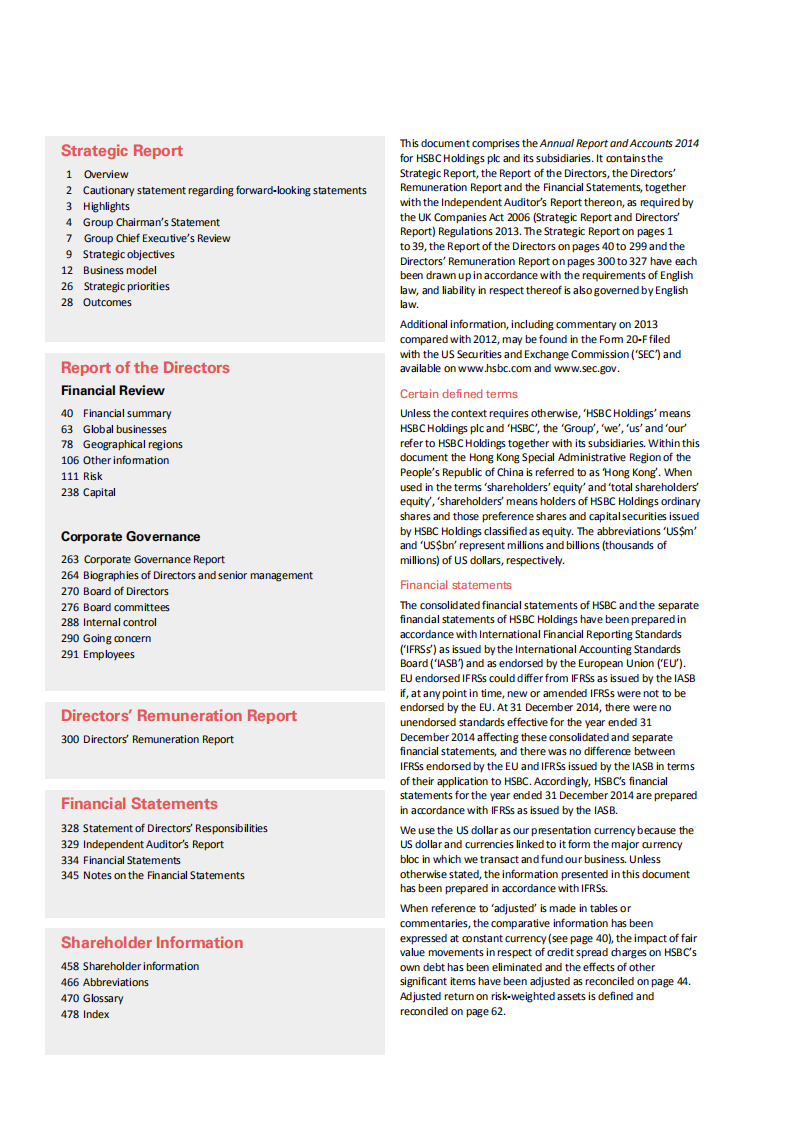 汇丰银行（HSBC）2014年年度报告（英文版）.pdf 第2页