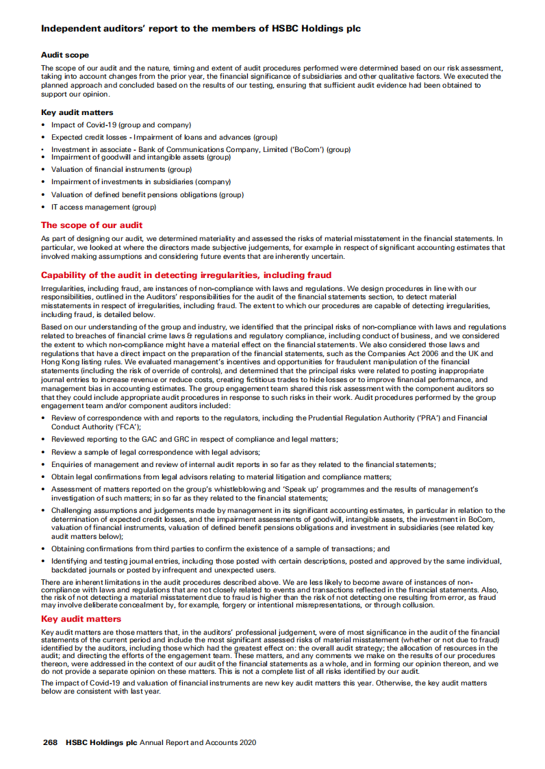 汇丰银行（HSBC）2020年年度报告（英文版）.pdf 第3页