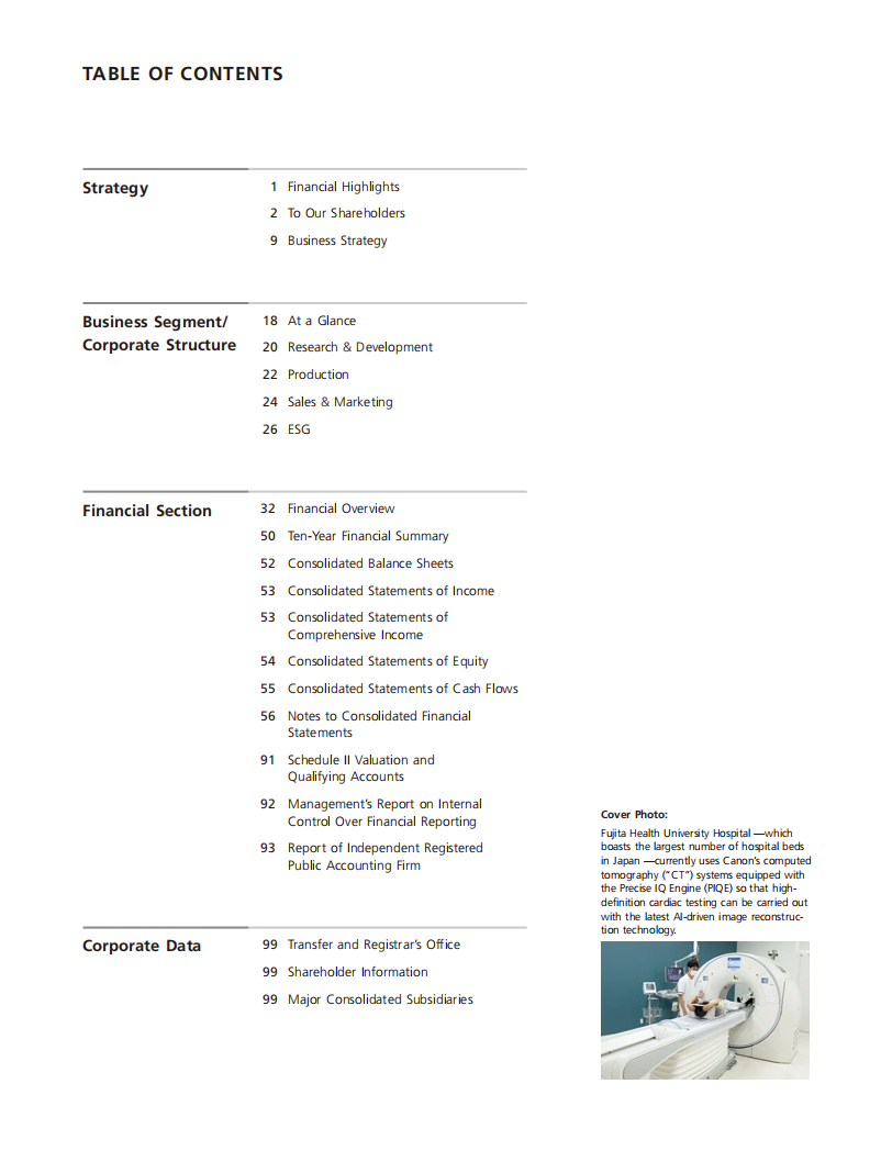 佳能（CANON）2021年年度报告（英文版）.pdf 第2页