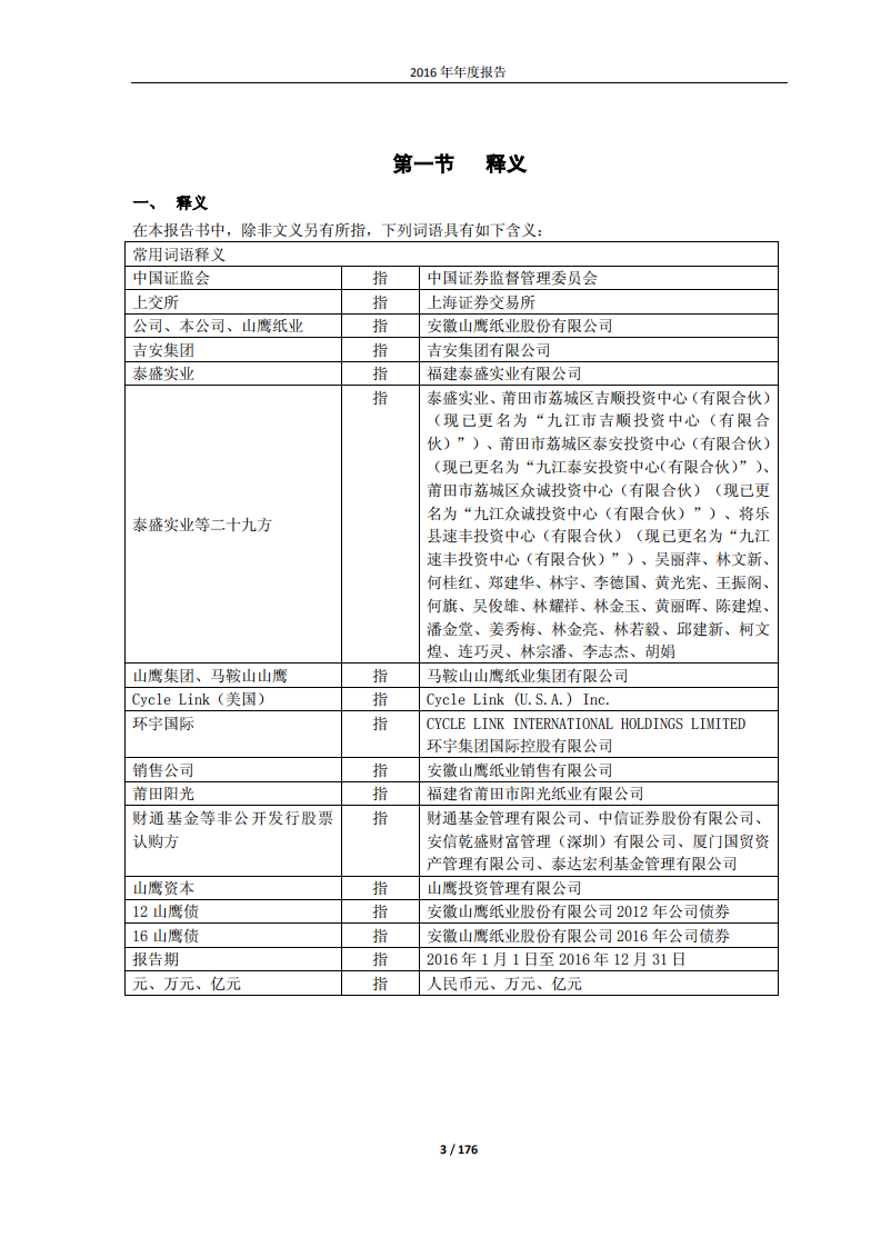 安徽山鹰纸业股份有限公司2016年年度报告.PDF 第3页