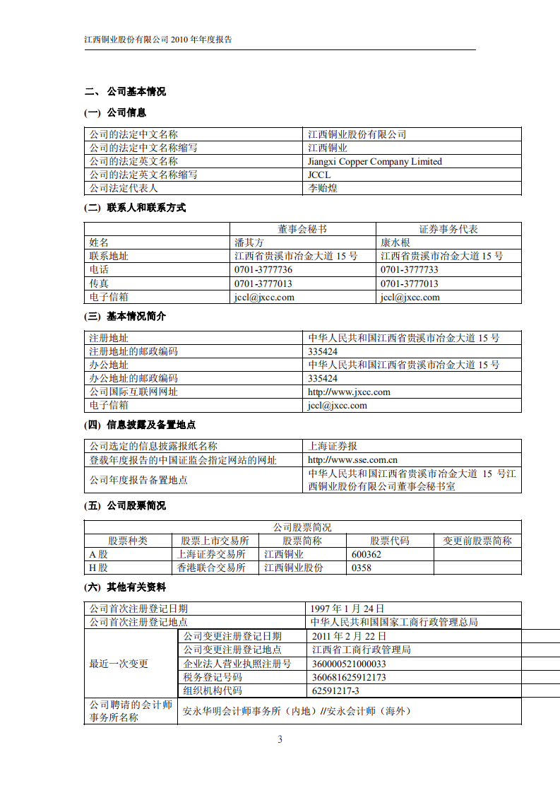 江西铜业股份有限公司2010年年度报告.PDF 第4页