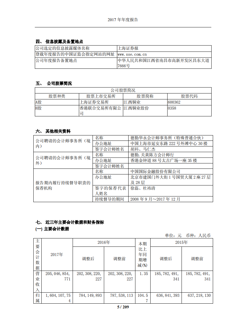 江西铜业股份有限公司2017年年度报告.PDF 第5页