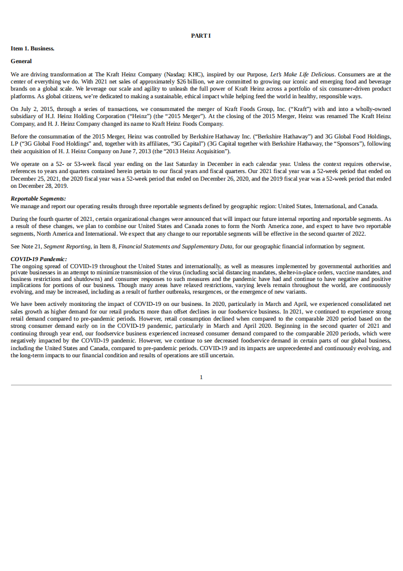 卡夫亨氏公司（KRAFT HEINZ）2021年年度报告（英文版）.pdf 第6页