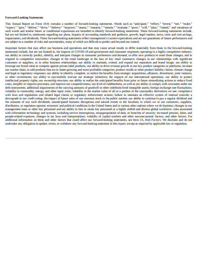 卡夫亨氏公司（KRAFT HEINZ）2021年年度报告（英文版）.pdf 第5页