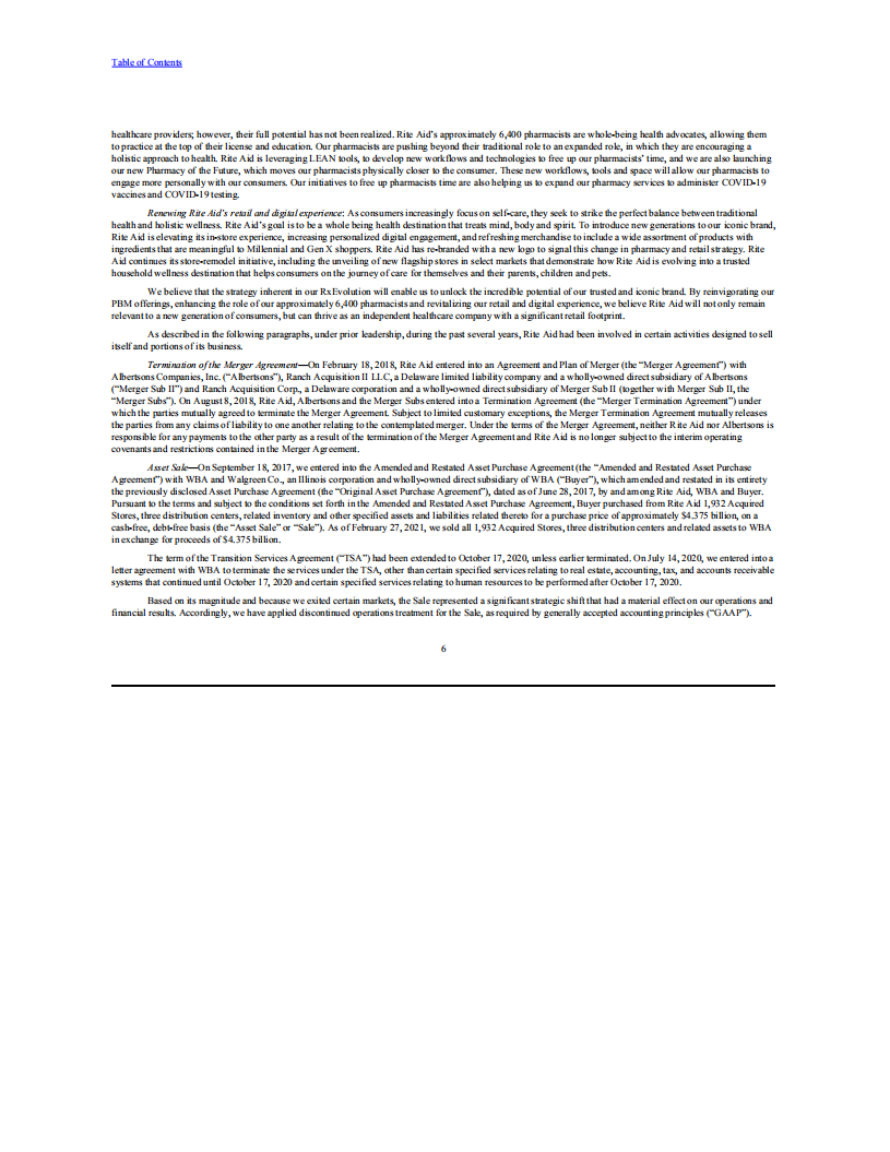来德爱（RITE AID）2021财年年度报告（英文版）.pdf 第6页