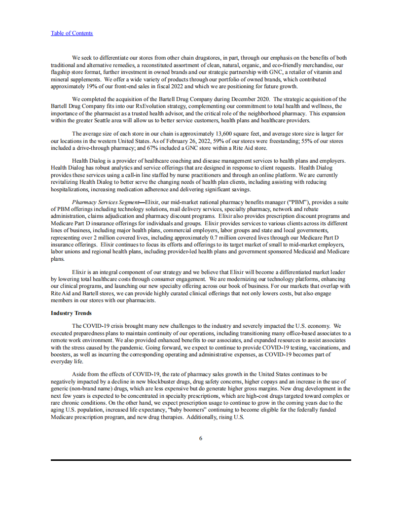 来德爱（RITE AID）2022财年年度报告（英文版）.pdf 第6页