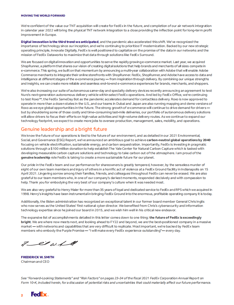 联邦快递（FEDEX）2021年年度报告（英文版）.pdf 第3页