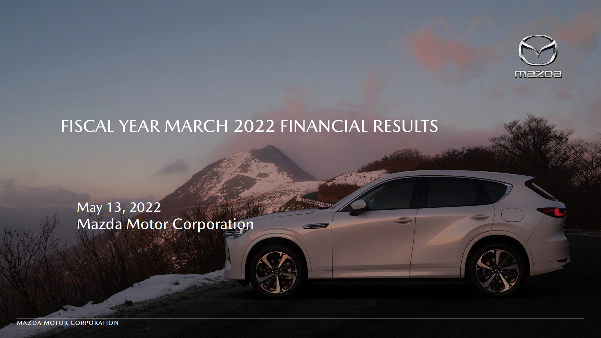 马自达汽车株式会社（MAZDA MOTOR）2022财年年度报告（英文版）.pdf 第1页