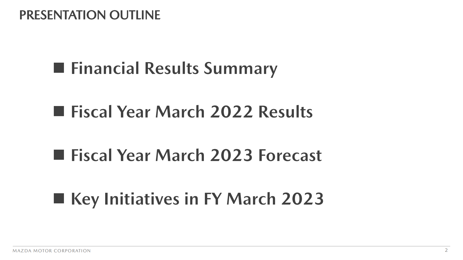 马自达汽车株式会社（MAZDA MOTOR）2022财年年度报告（英文版）.pdf 第2页