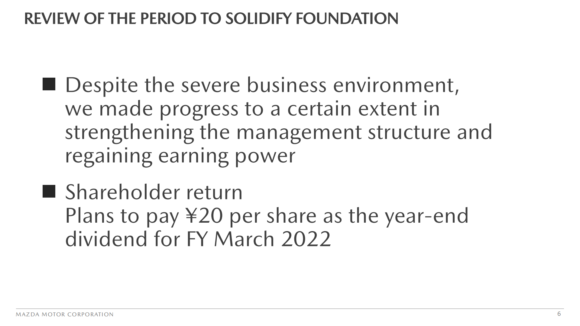 马自达汽车株式会社（MAZDA MOTOR）2022财年年度报告（英文版）.pdf 第6页