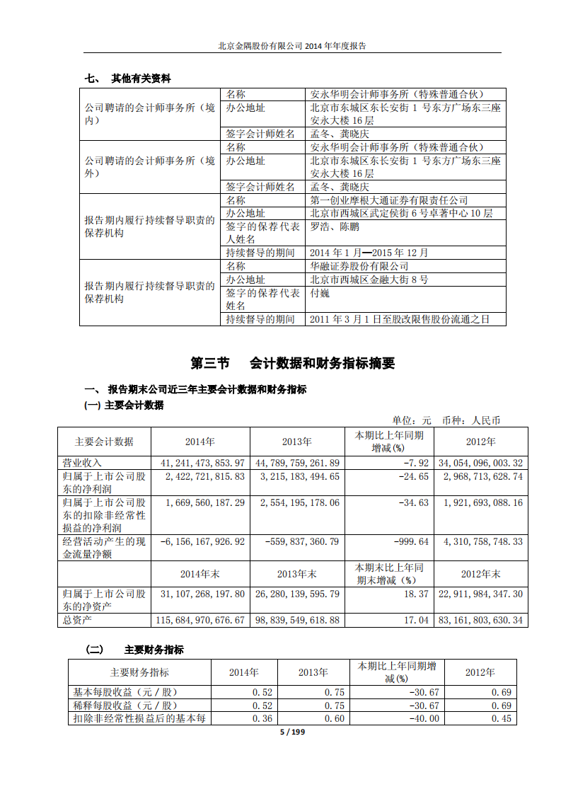 北京金隅股份有限公司2014年年度报告.PDF 第5页