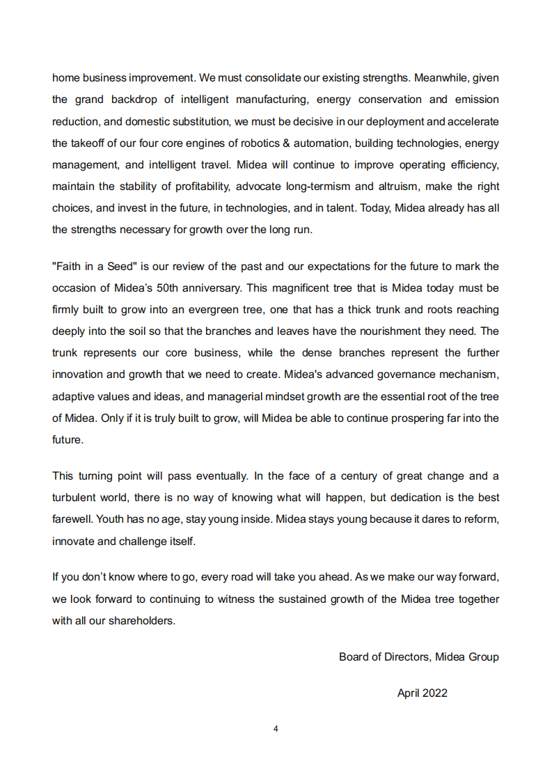 美的集团股份有限公司（MIDEA GROUP）2021年年度报告（英文版）.pdf 第4页