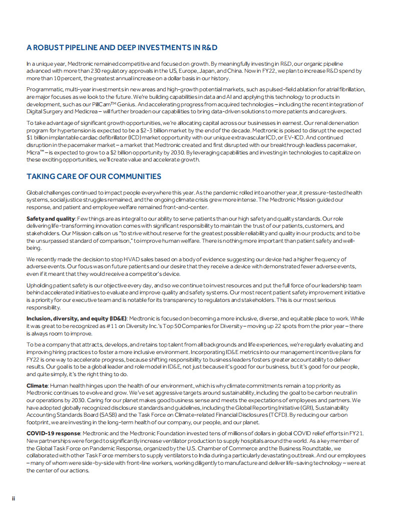 美敦力公司（MEDTRONIC）2021财年年度报告（英文版）.pdf 第3页
