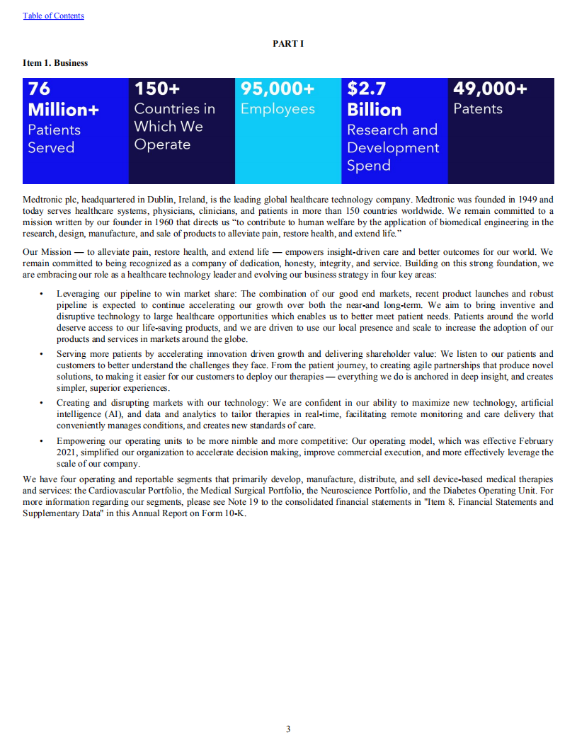 美敦力公司（MEDTRONIC）2022财年年度报告（英文版）.pdf 第6页