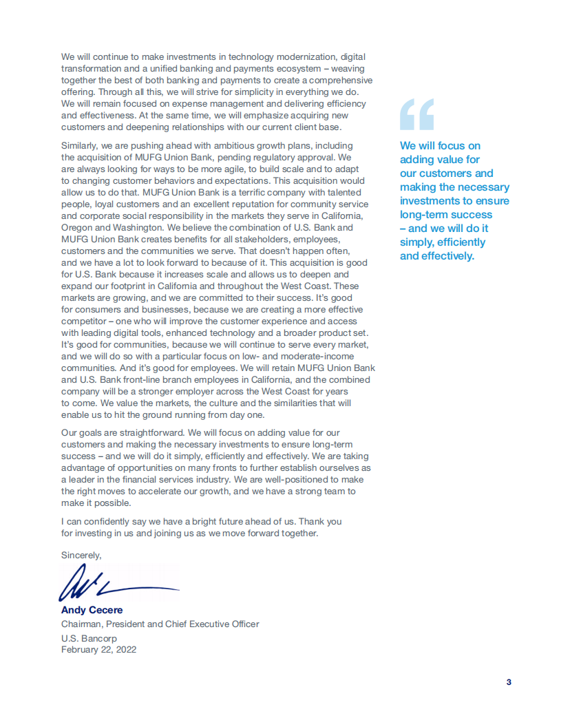 美国合众银行（U.S. BANCORP）2021年年度报告（英文版）.pdf 第5页