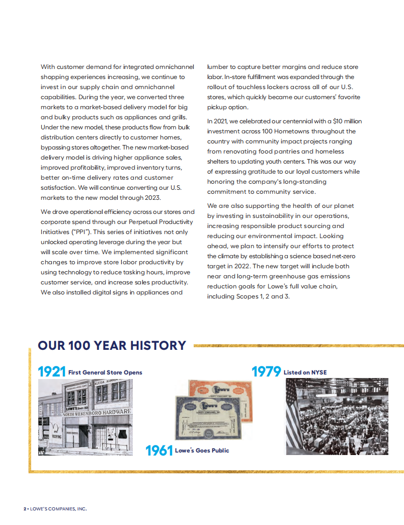 美国劳氏公司（LOWE'S）2021年年度报告（英文版）.pdf 第4页