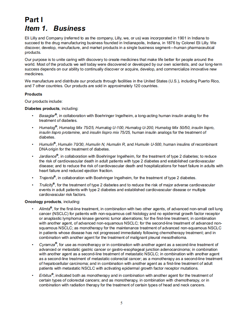 美国礼来公司（ELI LILLY）2021年年度报告（英文版）.pdf 第6页