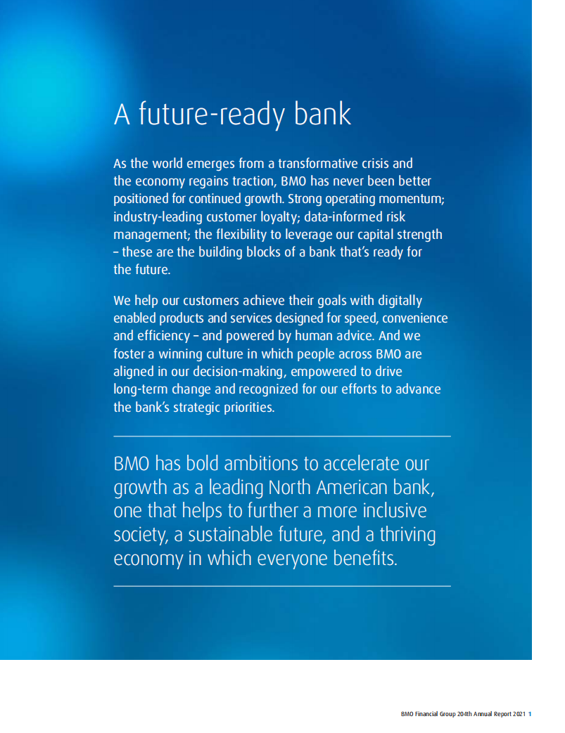 蒙特利尔银行（BANK OF MONTREAL）2021年年度报告（英文版）.pdf 第3页