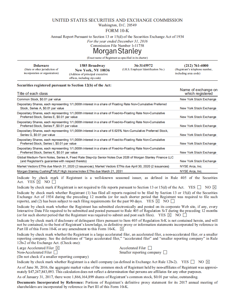 摩根士丹利（MORGAN STANLEY）2016年年度报告（英文版）.pdf 第1页