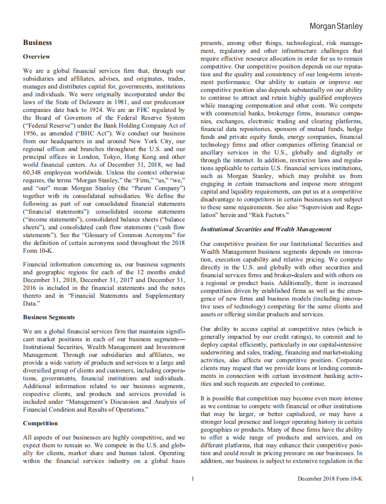 摩根士丹利（MORGAN STANLEY）2018年年度报告（英文版）.pdf 第6页