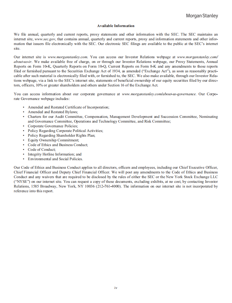 摩根士丹利（MORGAN STANLEY）2018年年度报告（英文版）.pdf 第5页