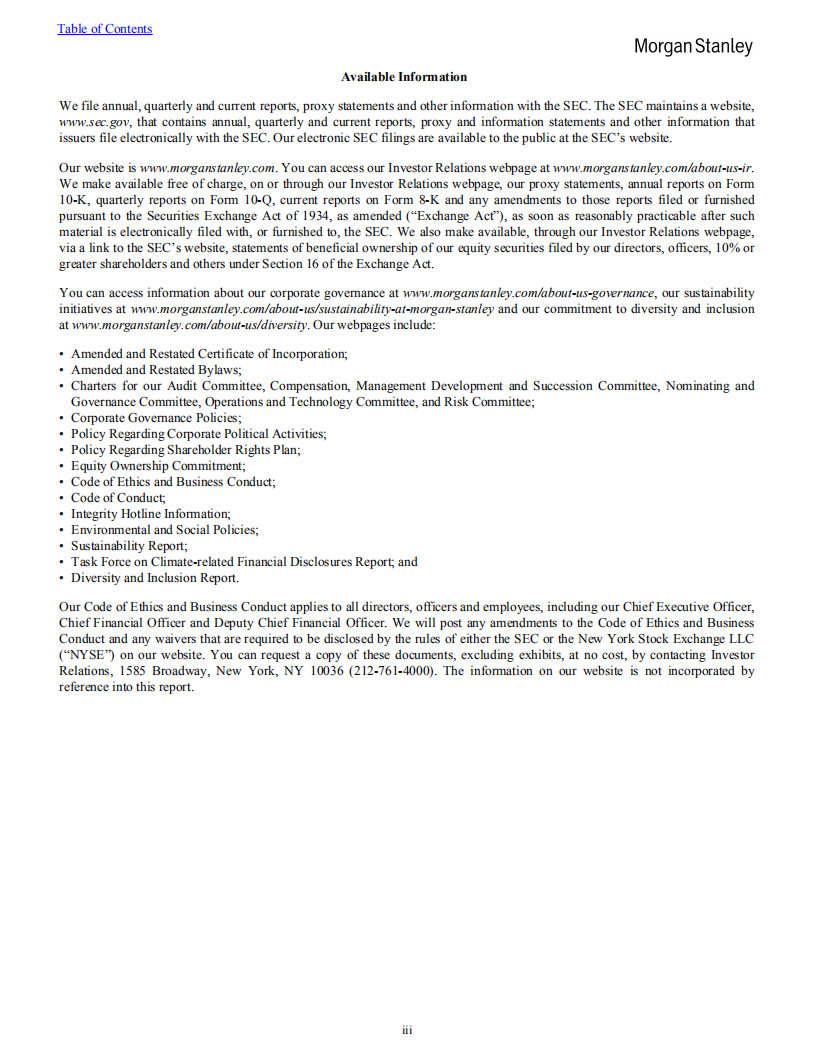 摩根士丹利（MORGAN STANLEY）2021年年度报告（英文版）.pdf 第4页